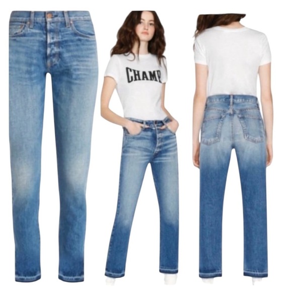 AOLA Womens Medium Wash Button Fly High Rise Slim Jeans Size 26 - Picture 3 of 14